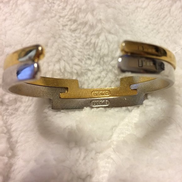 Avon "Counterparts" Interlocking Silver'Gold Cuffs - Picture 5 of 5